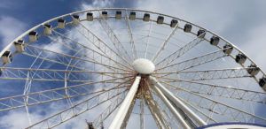 the great smoky mountain wheel at the island in pigeon forge