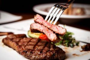 steak at a restaurant in gatlinburg